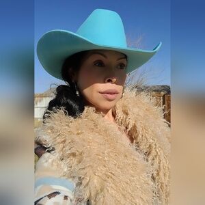 Turquoise Cowboy Felt Hat